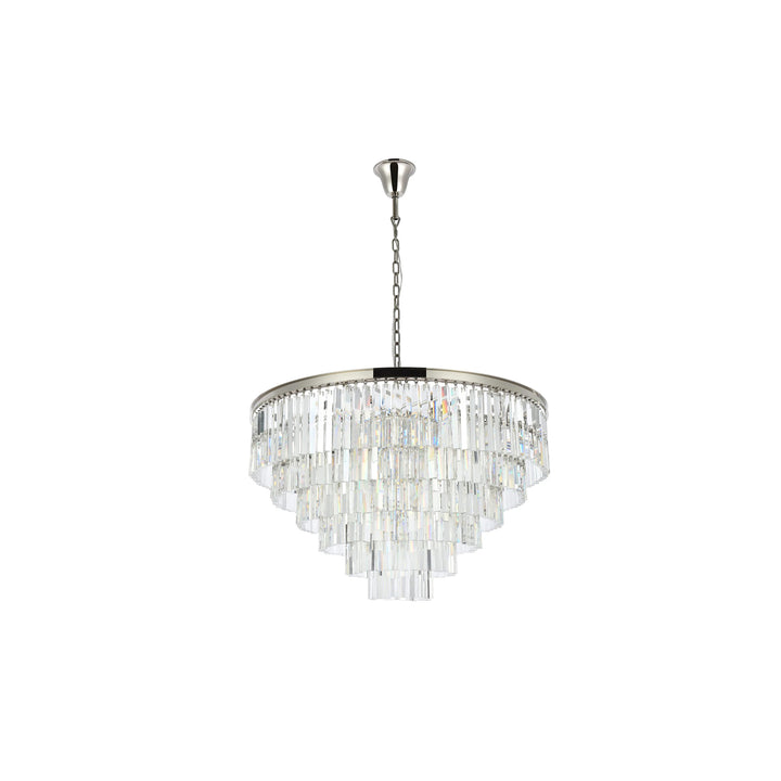 33 light polished nickel Chandelier Clear Royal Cut Crystal - View 4 - Joshua Marshal