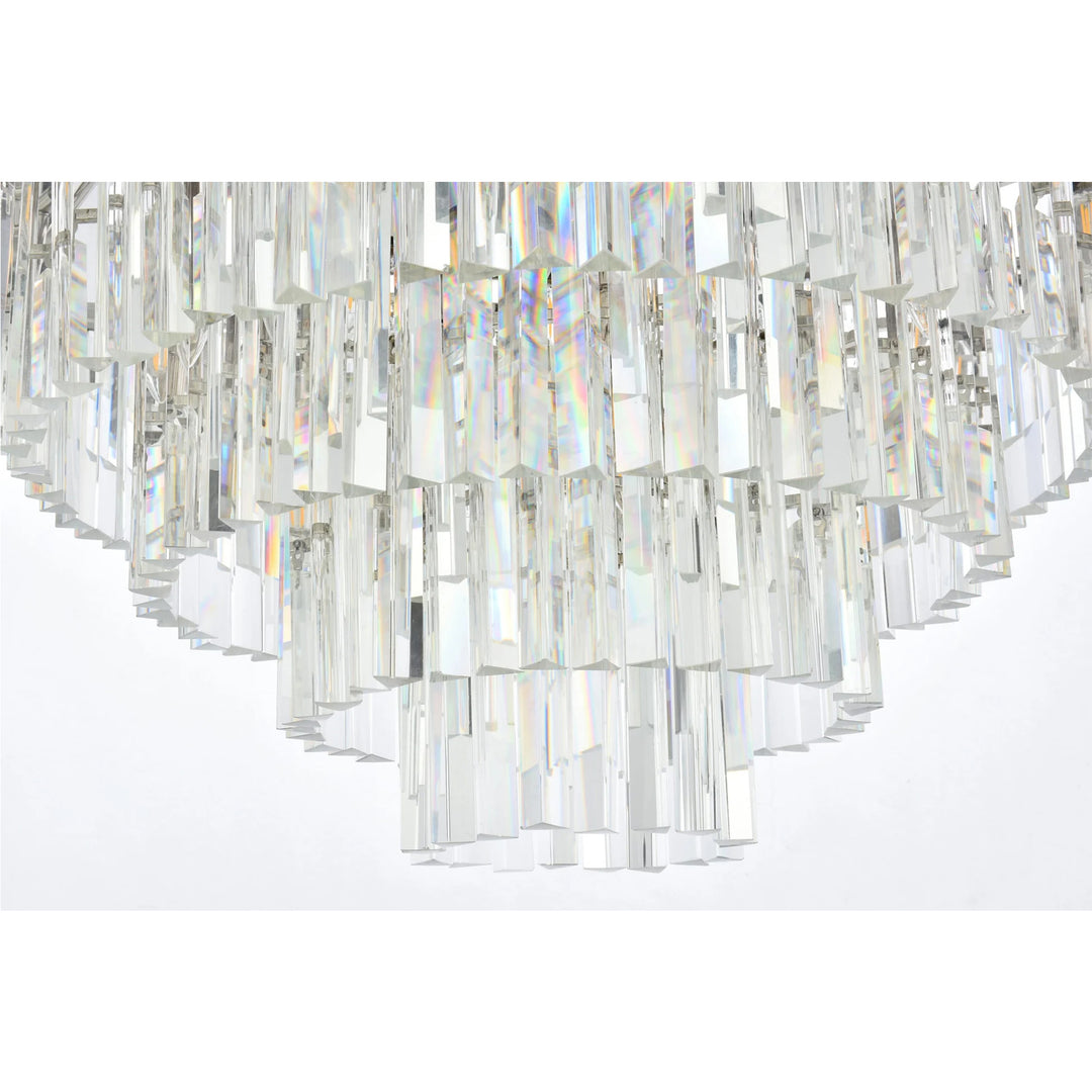 33 light polished nickel Chandelier Clear Royal Cut Crystal - View 6 - Joshua Marshal