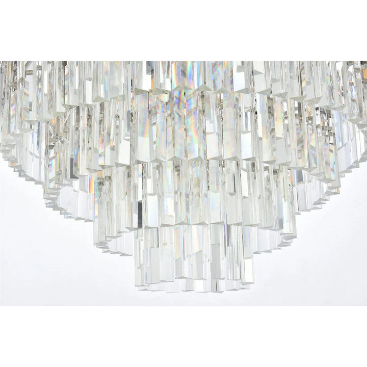 33 light polished nickel Chandelier Clear Royal Cut Crystal - View 6 - Joshua Marshal
