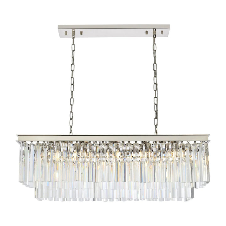 12 light polished nickel Chandelier Clear Royal Cut Crystal - View 3 - Joshua Marshal
