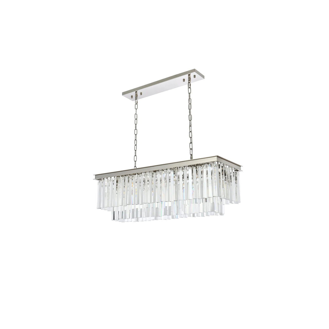 12 light polished nickel Chandelier Clear Royal Cut Crystal - View 4 - Joshua Marshal
