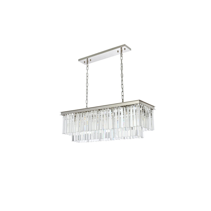 12 light polished nickel Chandelier Clear Royal Cut Crystal - View 4 - Joshua Marshal
