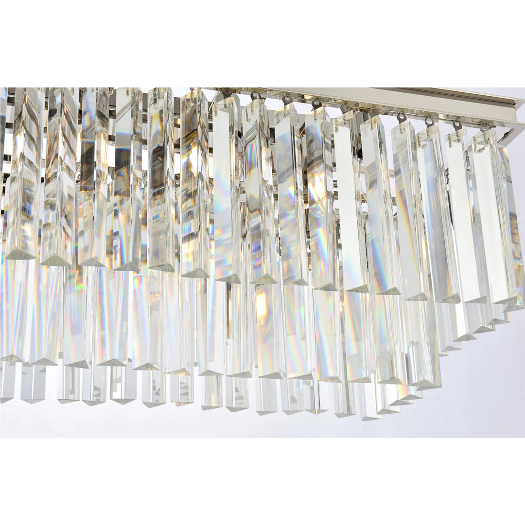 12 light polished nickel Chandelier Clear Royal Cut Crystal - View 5 - Joshua Marshal
