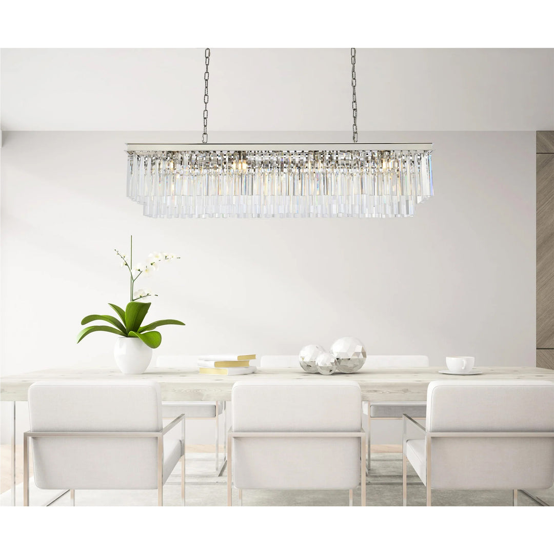 12 light polished nickel Chandelier Clear Royal Cut Crystal - View 2 - Joshua Marshal