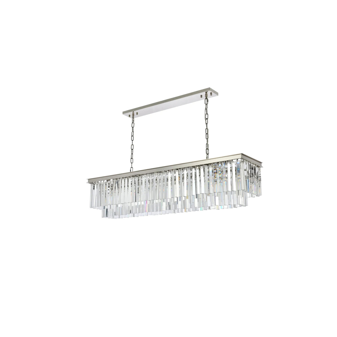 12 light polished nickel Chandelier Clear Royal Cut Crystal - View 4 - Joshua Marshal