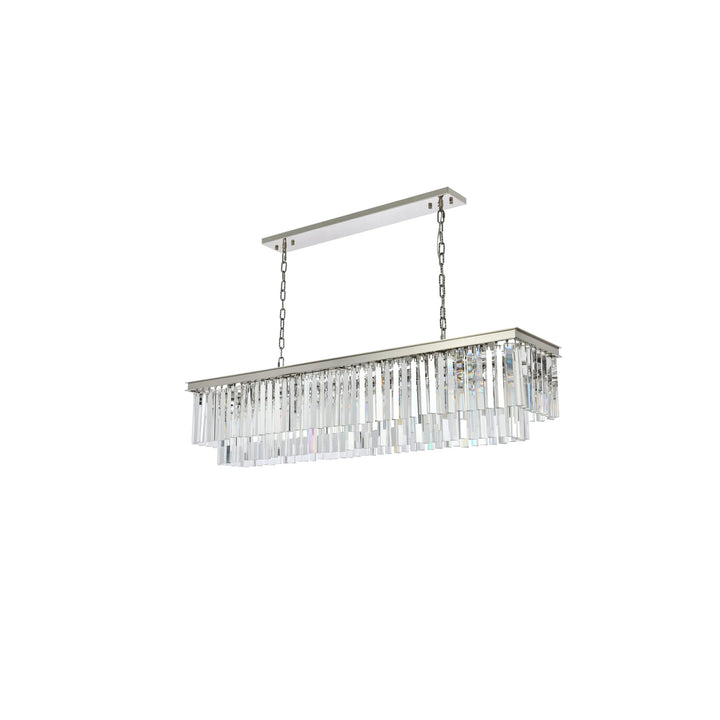 12 light polished nickel Chandelier Clear Royal Cut Crystal - View 4 - Joshua Marshal