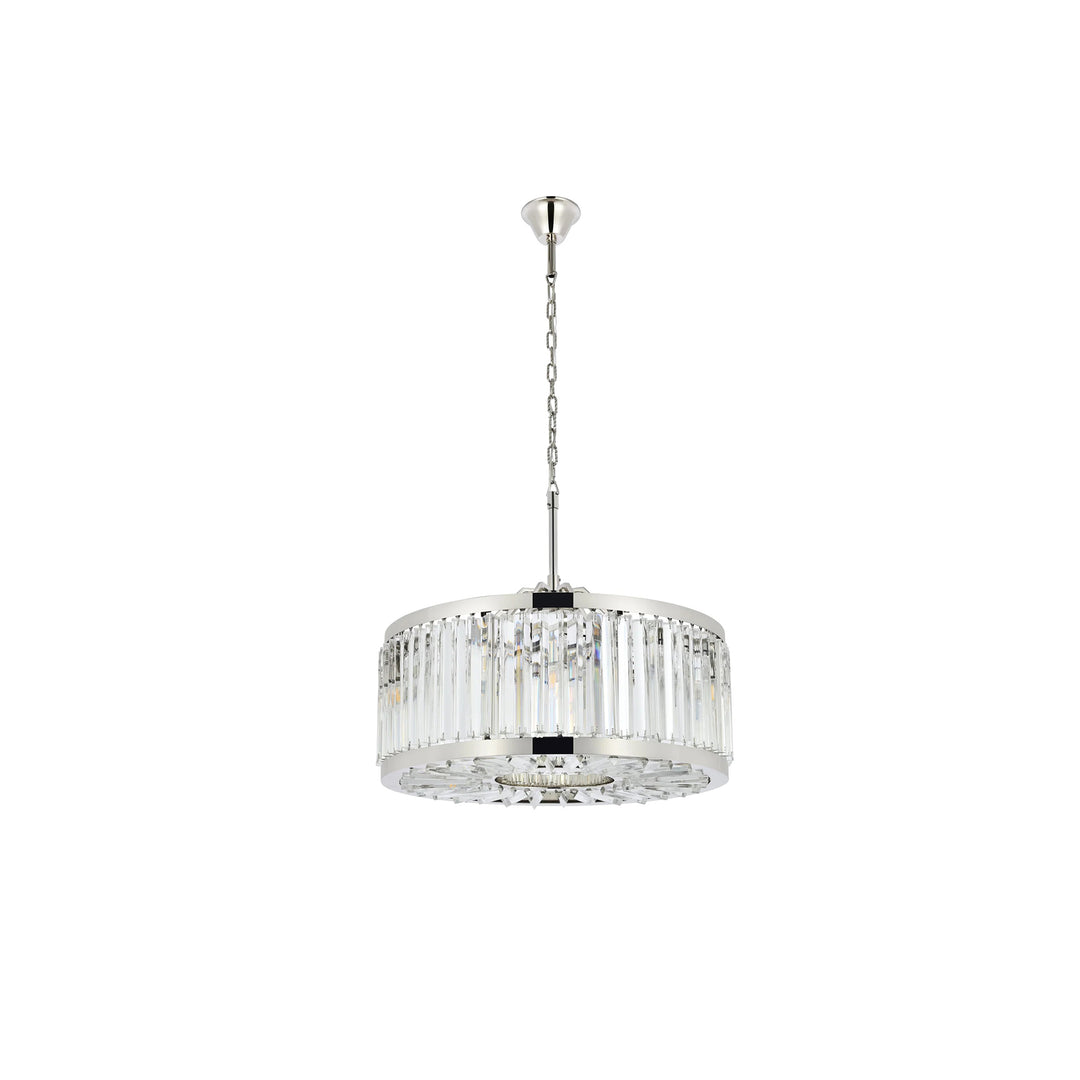 8 light polished nickel Chandelier Clear Royal Cut Crystal - View 4 - Joshua Marshal