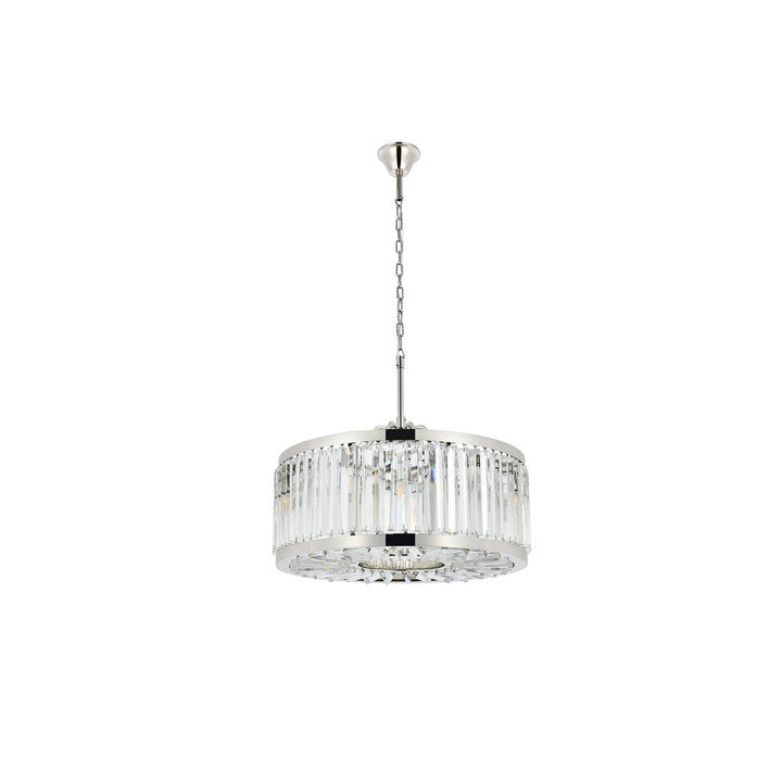 8 light polished nickel Chandelier Clear Royal Cut Crystal - View 4 - Joshua Marshal