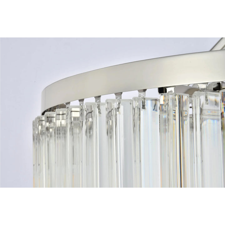 8 light polished nickel Chandelier Clear Royal Cut Crystal - View 5 - Joshua Marshal