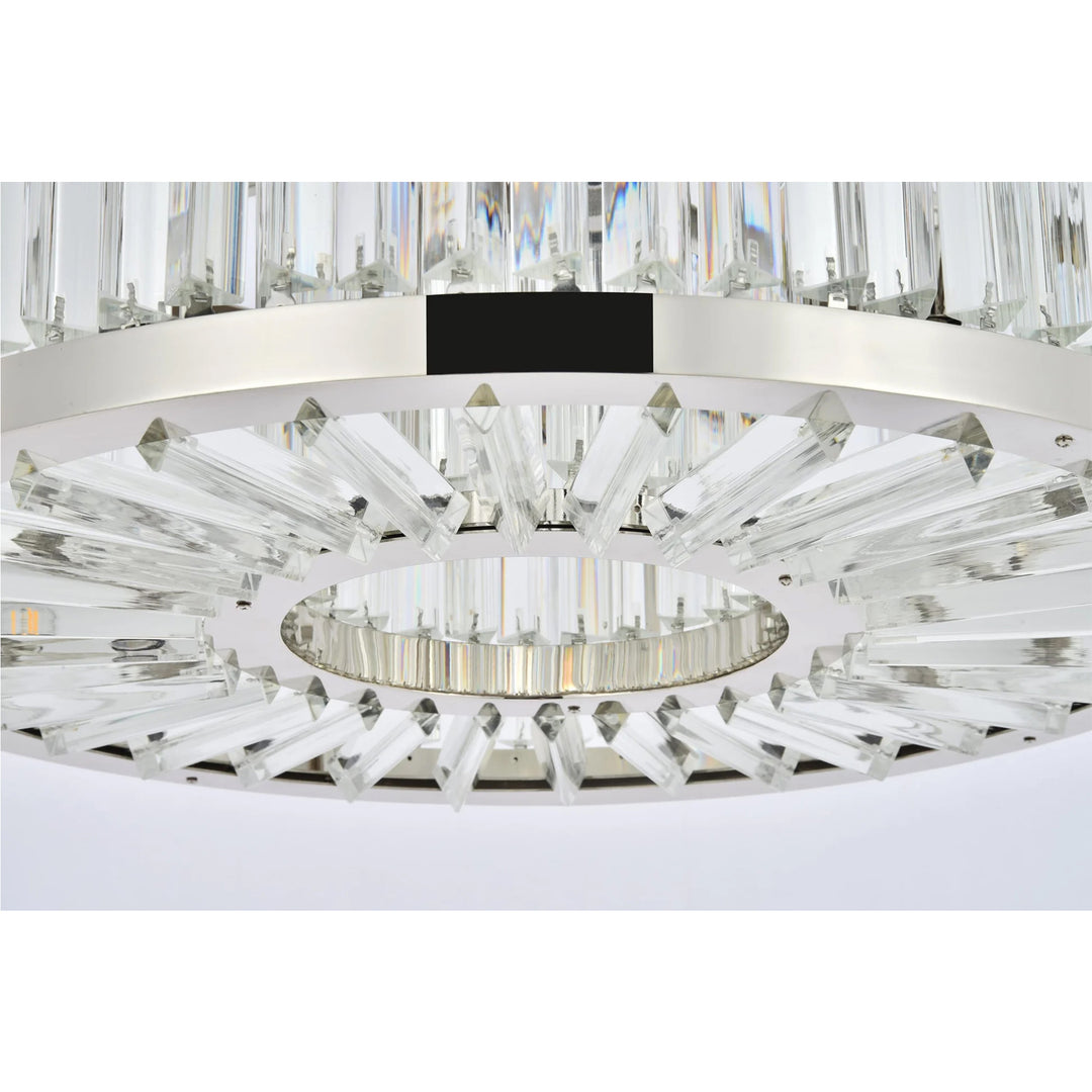 8 light polished nickel Chandelier Clear Royal Cut Crystal - View 6 - Joshua Marshal