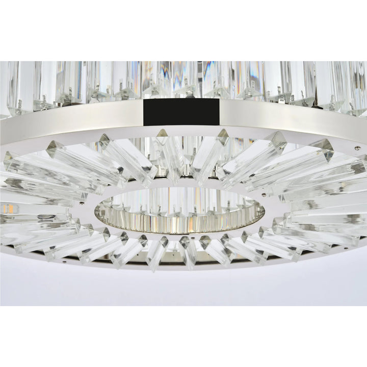 8 light polished nickel Chandelier Clear Royal Cut Crystal - View 6 - Joshua Marshal