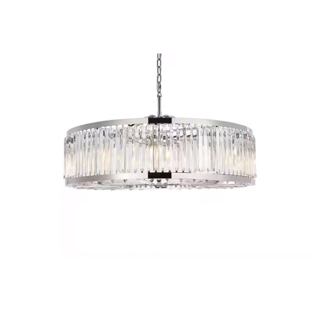 10 light polished nickel Chandelier Clear Royal Cut Crystal - View 4 - Joshua Marshal