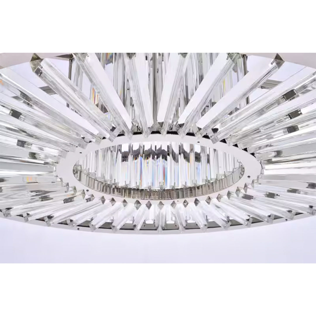 10 light polished nickel Chandelier Clear Royal Cut Crystal - View 5 - Joshua Marshal
