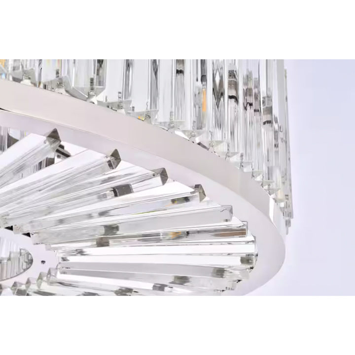 10 light polished nickel Chandelier Clear Royal Cut Crystal - View 6 - Joshua Marshal