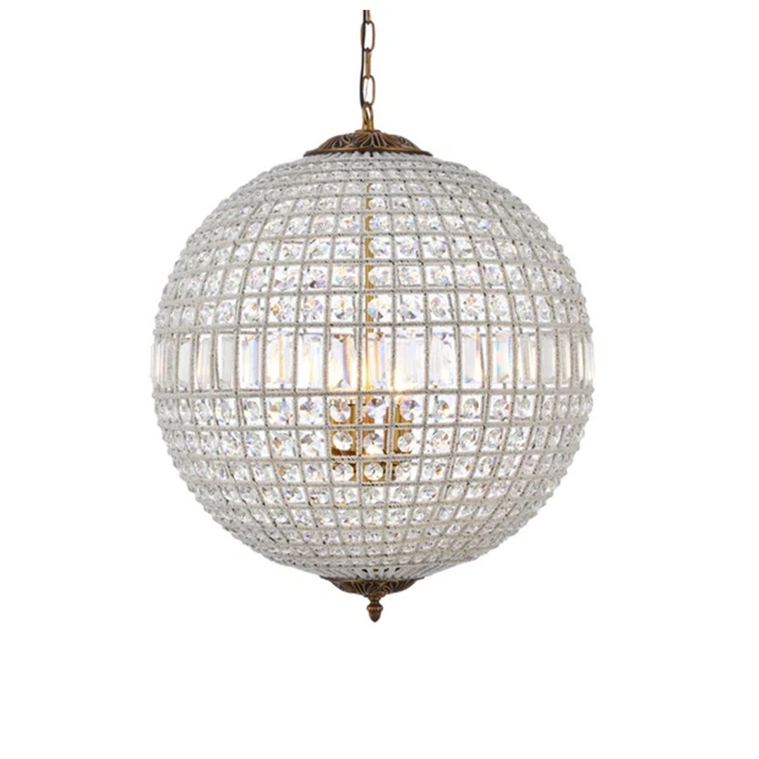 5 light French Gold Chandelier Clear Royal Cut Crystal - View 3 - Joshua Marshal