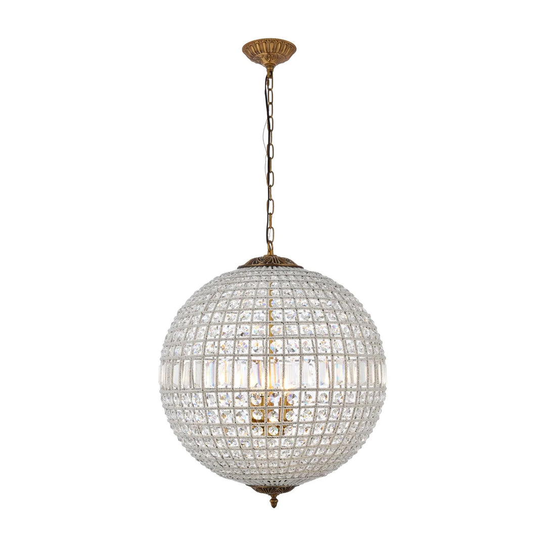 5 light French Gold Chandelier Clear Royal Cut Crystal - View 4 - Joshua Marshal