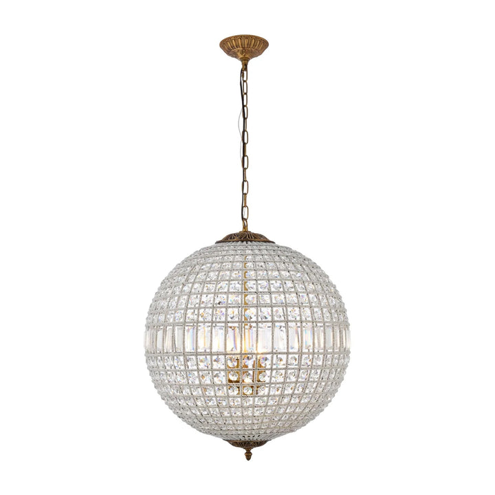 5 light French Gold Chandelier Clear Royal Cut Crystal - View 4 - Joshua Marshal