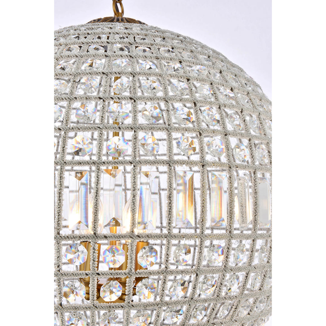 5 light French Gold Chandelier Clear Royal Cut Crystal - View 5 - Joshua Marshal