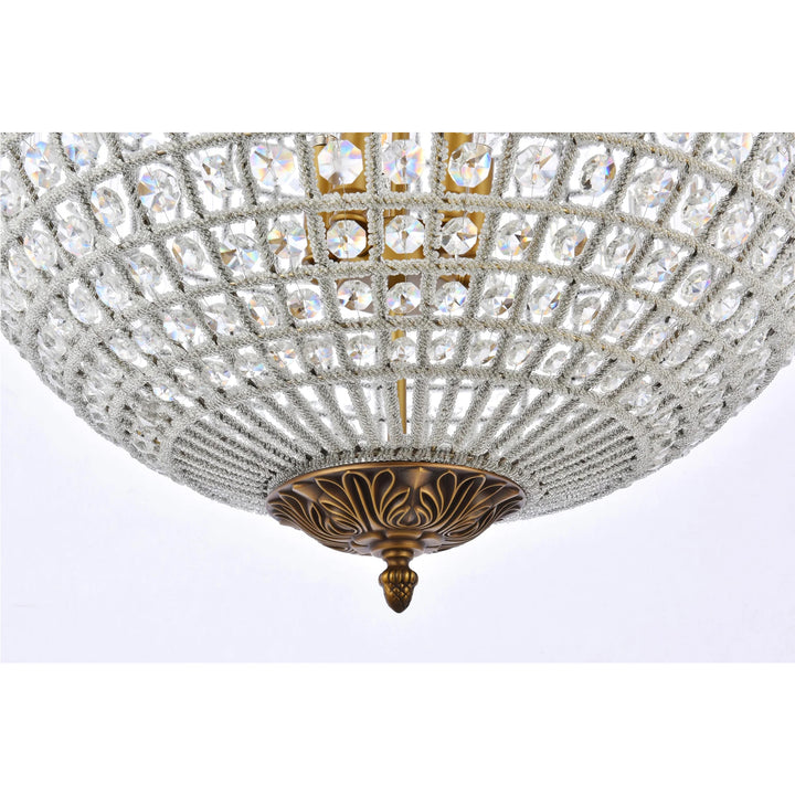 5 light French Gold Chandelier Clear Royal Cut Crystal - View 6 - Joshua Marshal