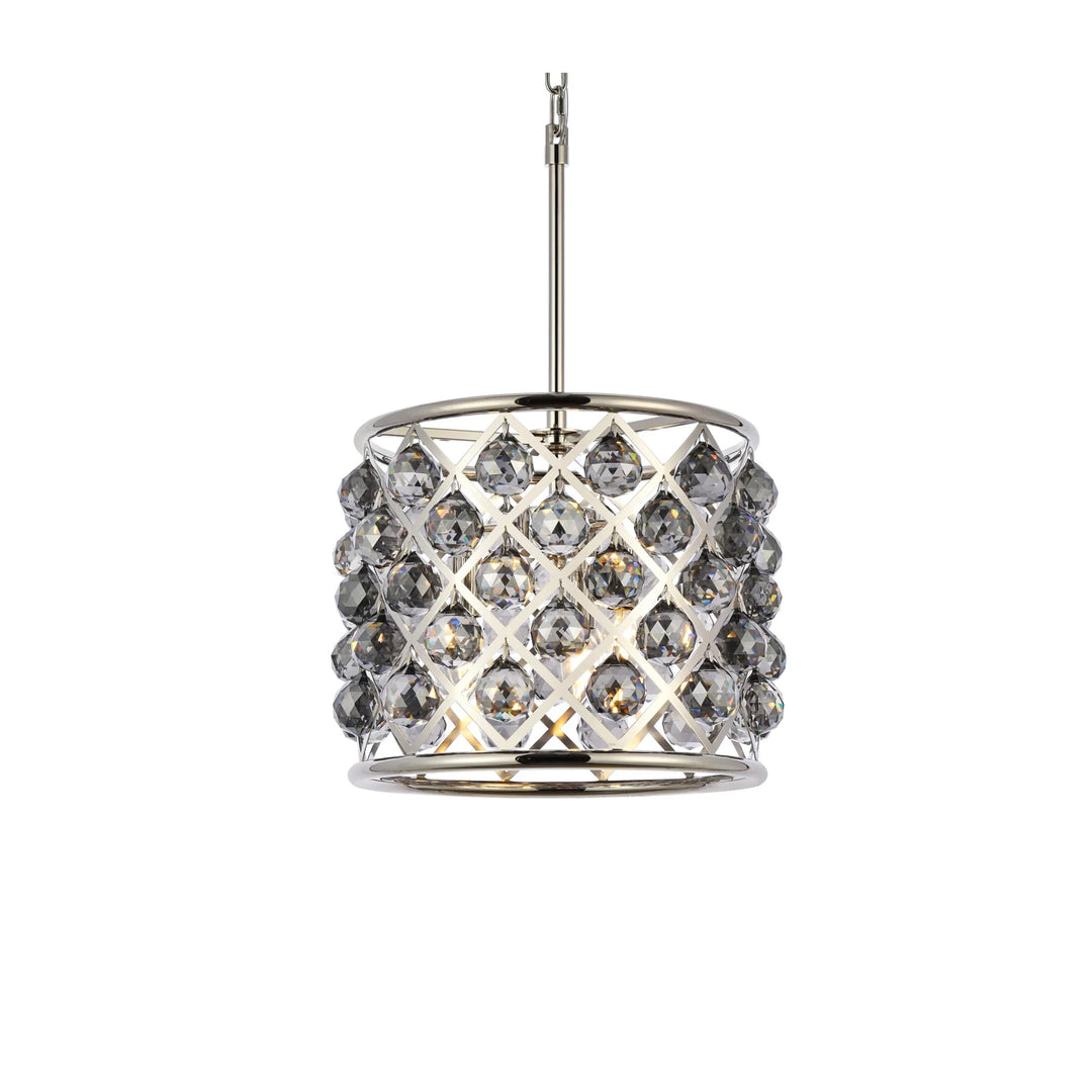 4 light polished nickel Pendant Silver Shade (Grey) Royal Cut Crystal - View 4 - Joshua Marshal