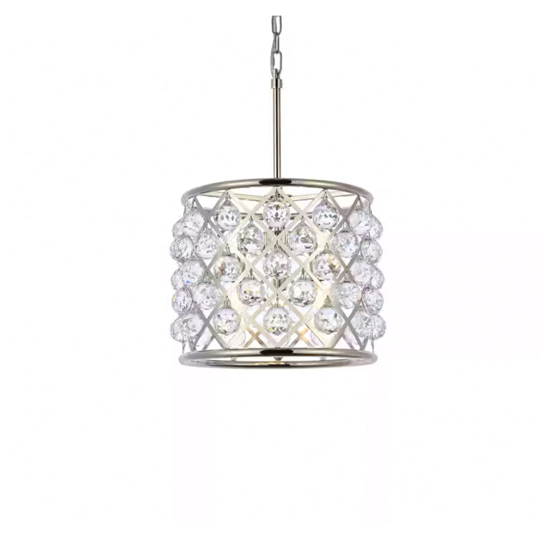 4 light polished nickel Pendant Clear Royal Cut Crystal - View 4 - Joshua Marshal
