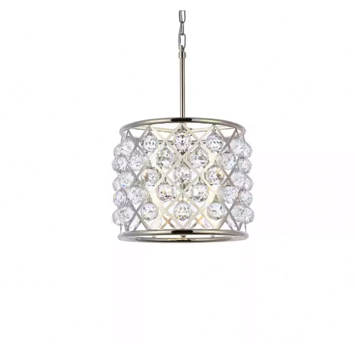 4 light polished nickel Pendant Clear Royal Cut Crystal - View 4 - Joshua Marshal