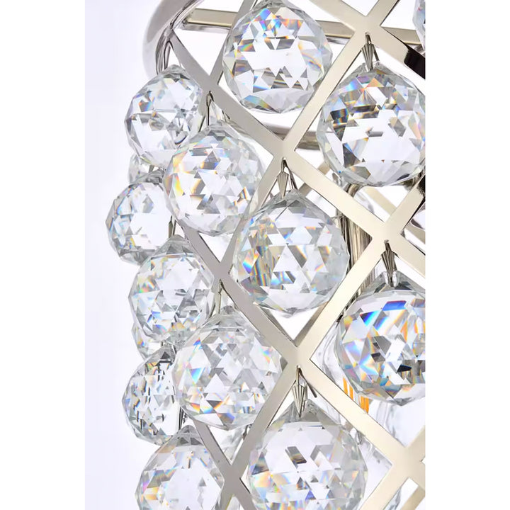 4 light polished nickel Pendant Clear Royal Cut Crystal - View 5 - Joshua Marshal