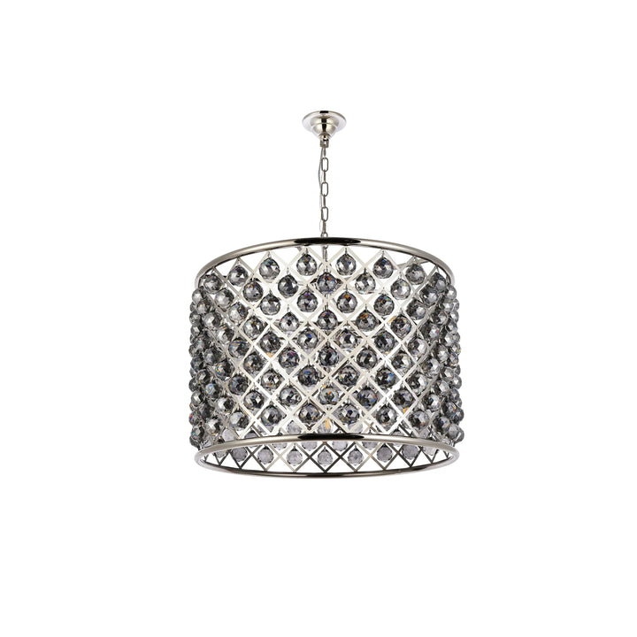 8 light polished nickel Chandelier Silver Shade (Grey) Royal Cut Crystal - View 4 - Joshua Marshal