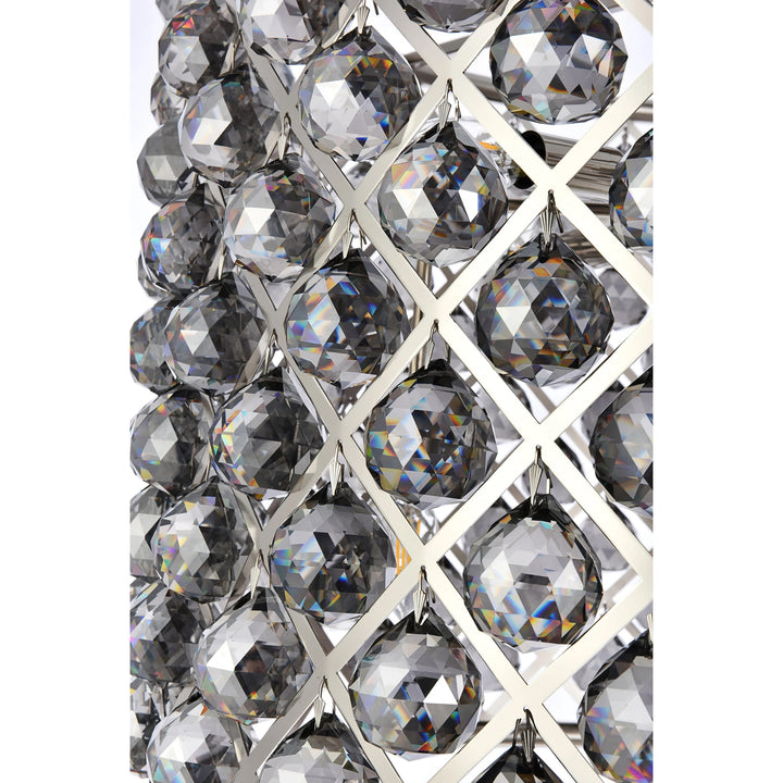 8 light polished nickel Chandelier Silver Shade (Grey) Royal Cut Crystal - View 5 - Joshua Marshal