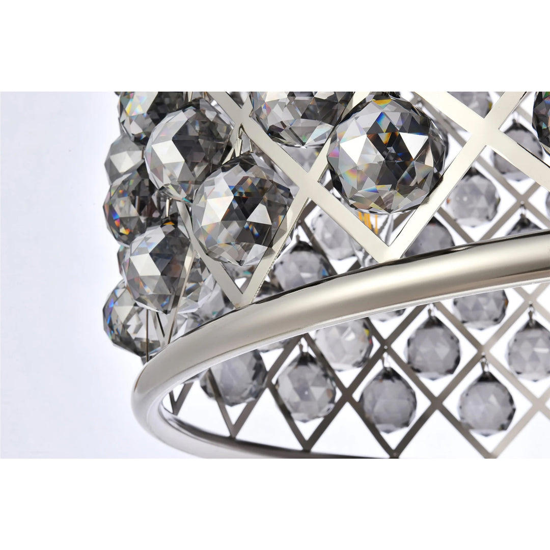8 light polished nickel Chandelier Silver Shade (Grey) Royal Cut Crystal - View 6 - Joshua Marshal