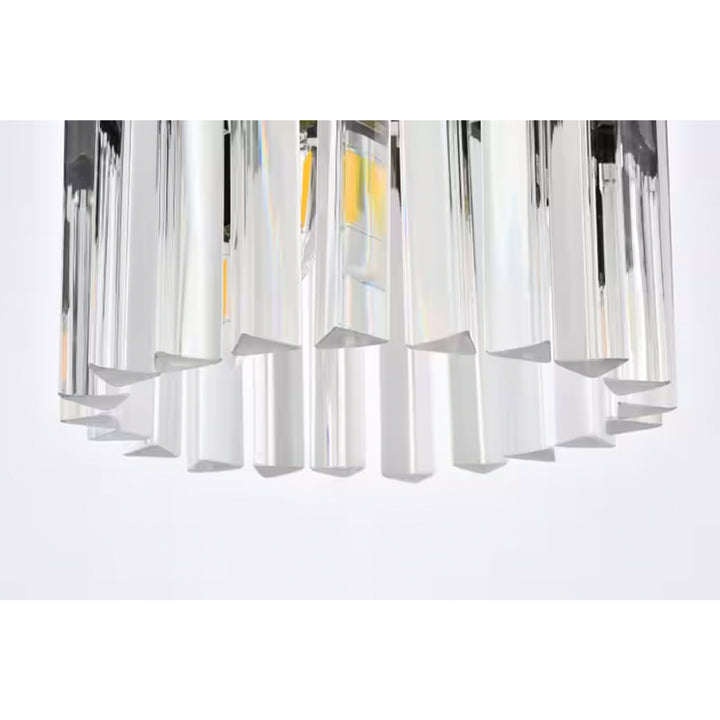 3 light Matte Black Pendant Clear Royal Cut Crystal - View 6 - Joshua Marshal