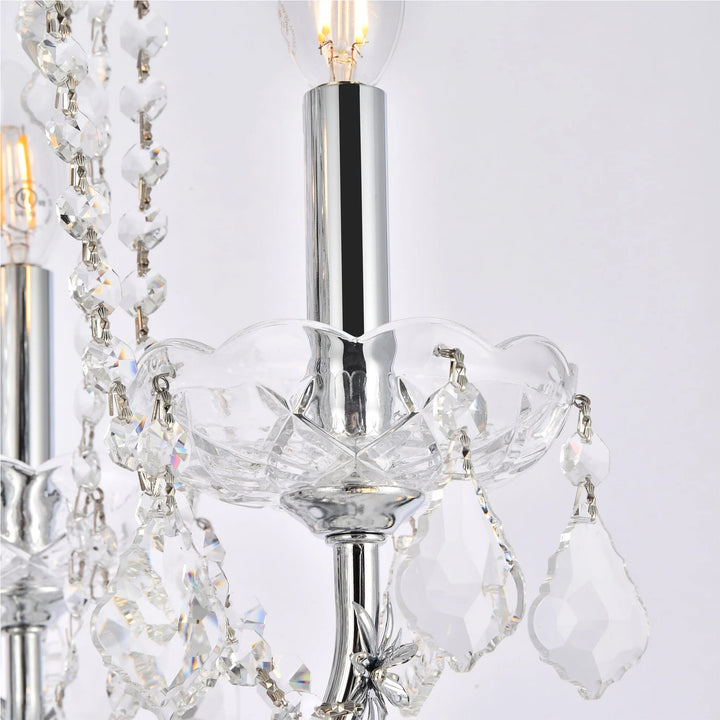 24 light Chrome Chandelier Clear Royal Cut Crystal - View 5 - Joshua Marshal