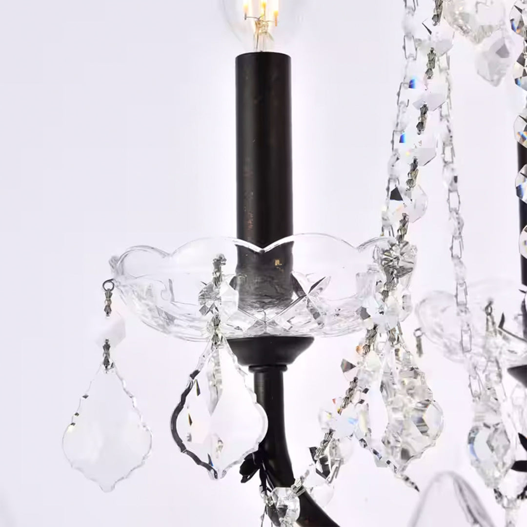 24 light Dark Bronze Chandelier Clear Royal Cut Crystal - View 5 - Joshua Marshal