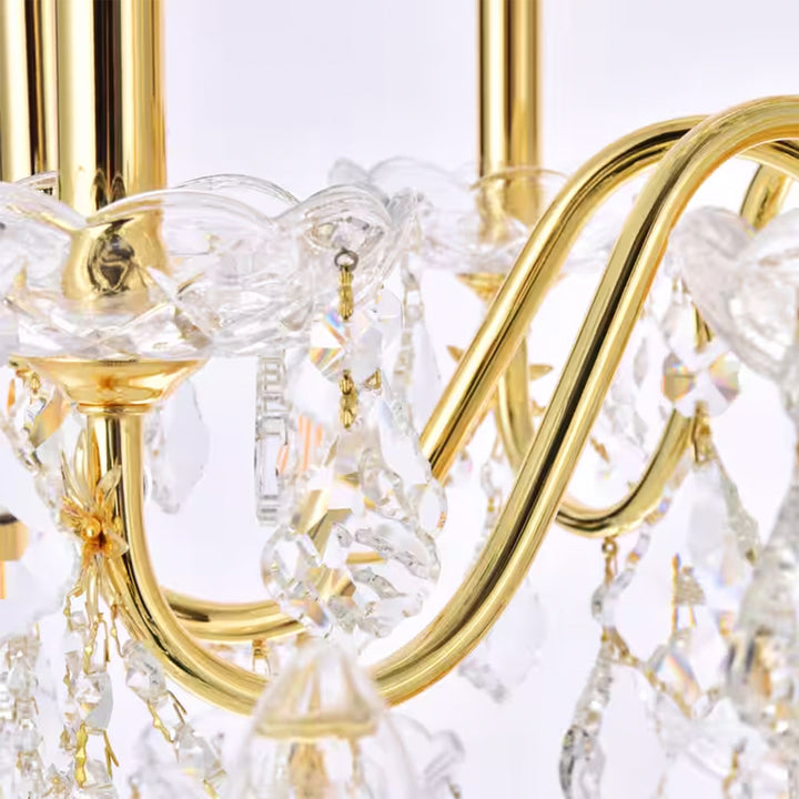 24 light Gold Chandelier Clear Royal Cut Crystal - View 6 - Joshua Marshal