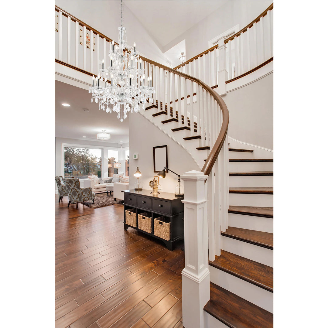 21 light Chrome Chandelier Clear Royal Cut Crystal - View 2 - Joshua Marshal