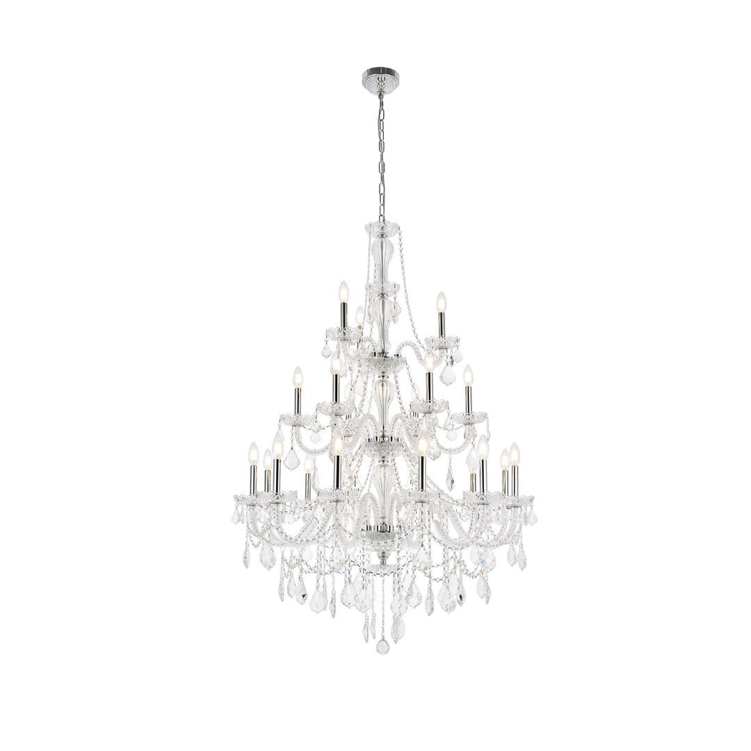 21 light Chrome Chandelier Clear Royal Cut Crystal - View 3 - Joshua Marshal