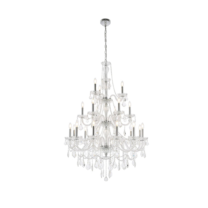 21 light Chrome Chandelier Clear Royal Cut Crystal - View 3 - Joshua Marshal
