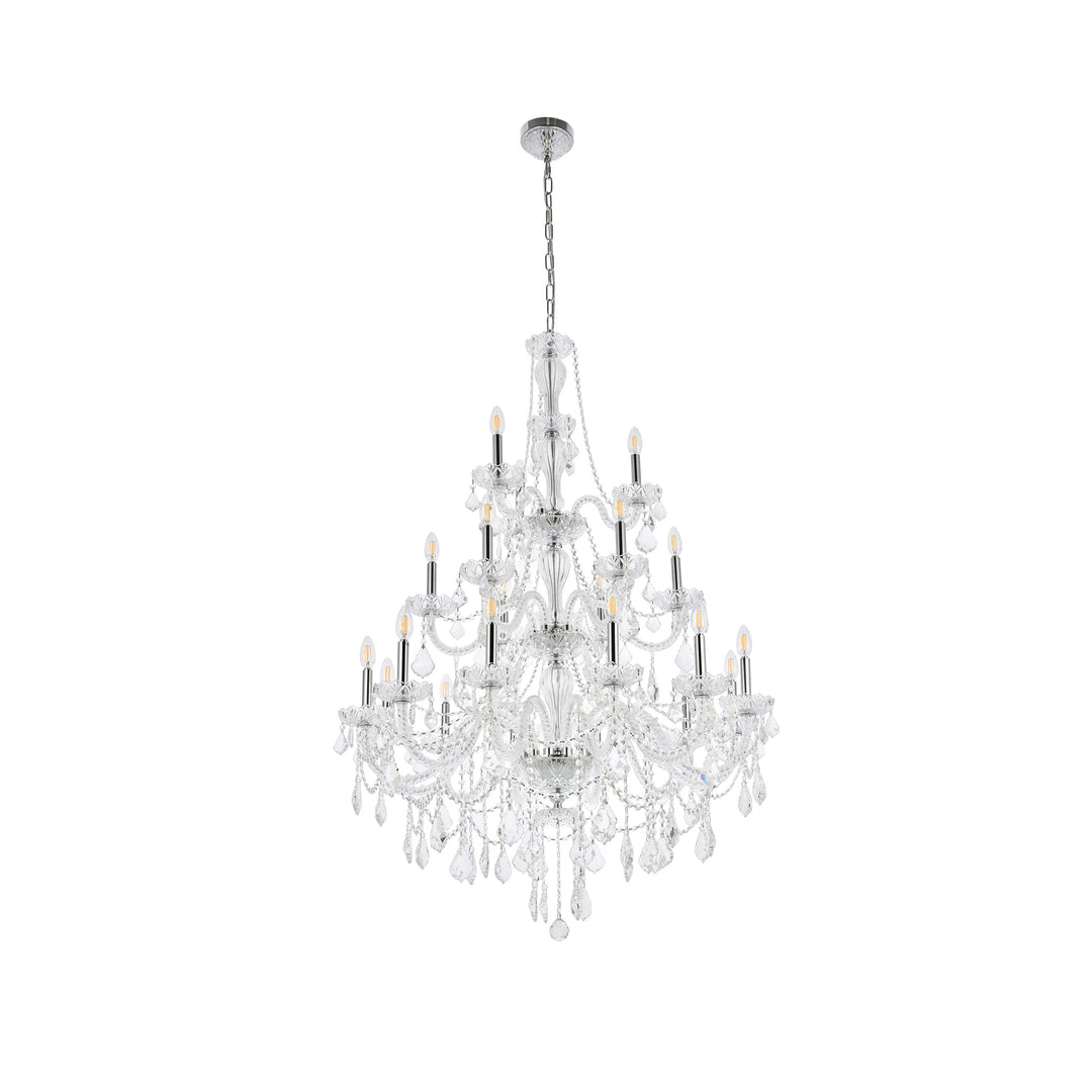 21 light Chrome Chandelier Clear Royal Cut Crystal - View 4 - Joshua Marshal