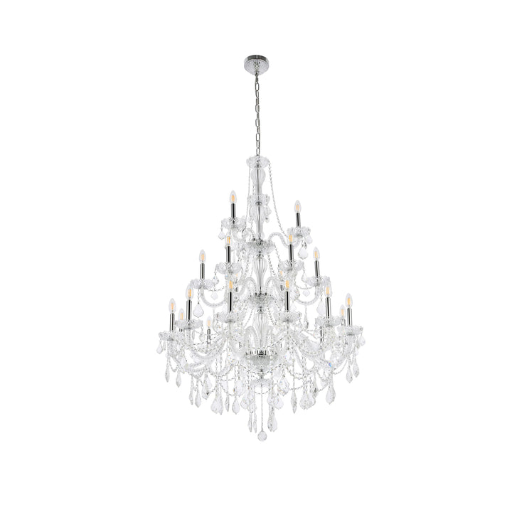 21 light Chrome Chandelier Clear Royal Cut Crystal - View 4 - Joshua Marshal