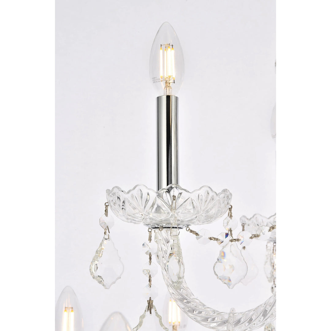 21 light Chrome Chandelier Clear Royal Cut Crystal - View 5 - Joshua Marshal