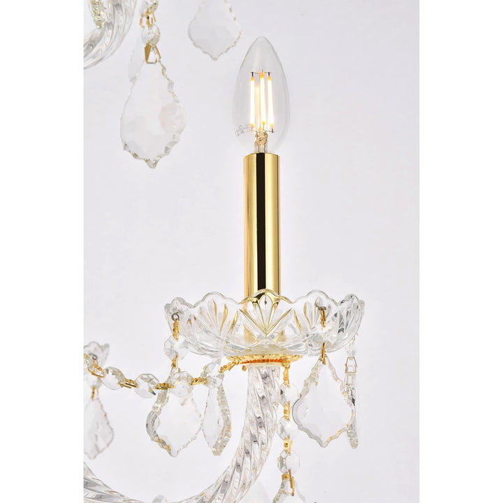 21 light Gold Chandelier Clear Royal Cut Crystal - View 5 - Joshua Marshal