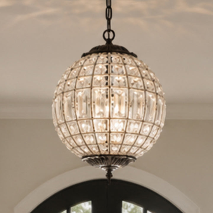 1 light Dark Bronze Pendant Clear Royal Cut Crystal Dark Bronze Finish - LIGHTING by Joshua Marshal