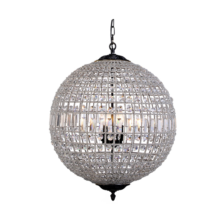 5 light Dark Bronze Chandelier Clear Royal Cut Crystal - View 3 - Joshua Marshal