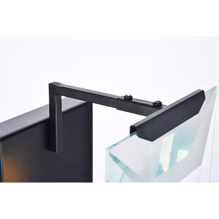 1 light Flat Black (Matte) Wall Sconce Glass Crystal - View 6 - Joshua Marshal
