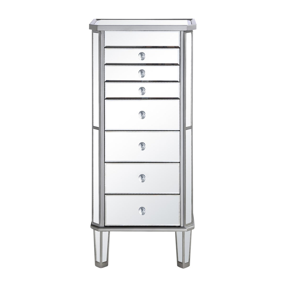 Silver / Clear 18in. Wide 7 Drawer Chest - View 3 - Joshua Marshal