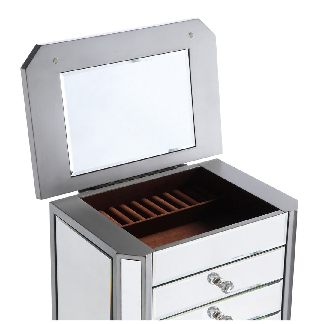 Silver / Clear 18in. Wide 7 Drawer Chest - View 6 - Joshua Marshal