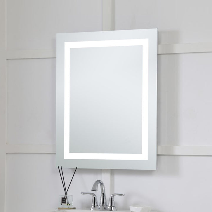 Nova 30in. X 24in. LED Rectangular Mirror White Finish - DECOR by Joshua Marshal