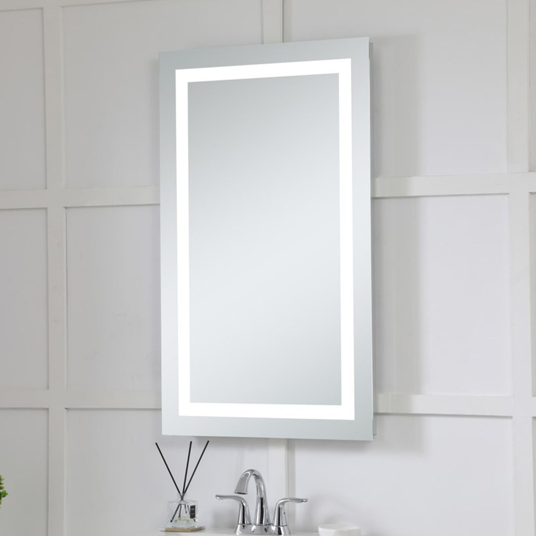 Nova 40in. X 24in. LED Rectangular Mirror White Finish - DECOR by Joshua Marshal