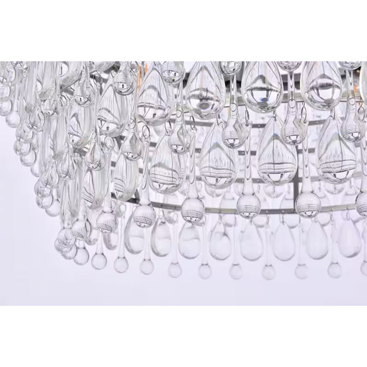 6 light antique silver Chandelier Clear Royal Cut Crystal - View 6 - Joshua Marshal