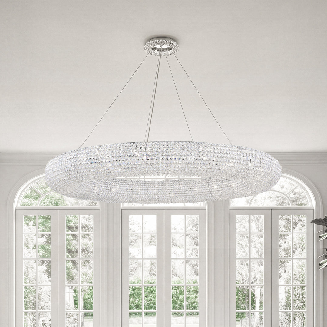 30 light Chrome Chandelier Clear Royal Cut Crystal Chrome Finish - LIGHTING by Joshua Marshal